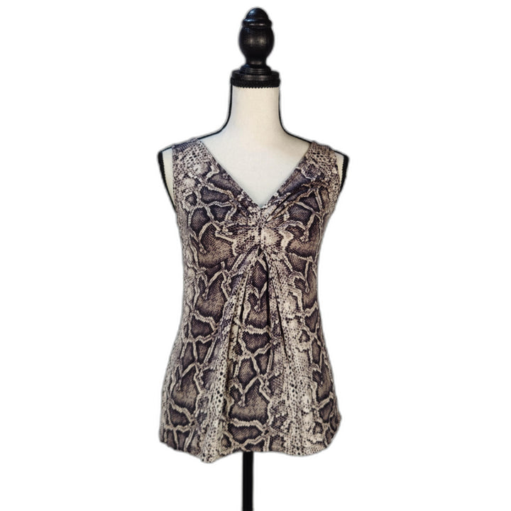 INC International Concepts Snake Print Sleeveless V-Neck Top – Size XS