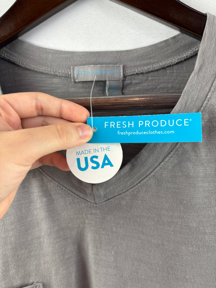 Women’s Fresh Produce Size 1X Heather Gray T-Shirt