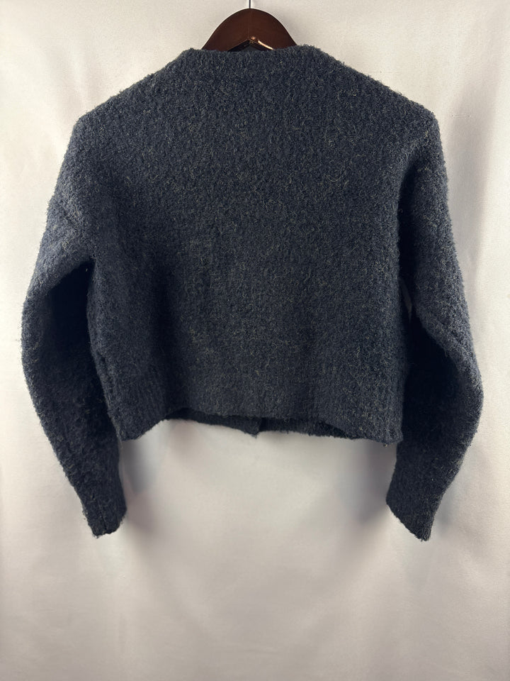 Women’s Lili Sidonio Medium Black Knit Cropped Cardigan