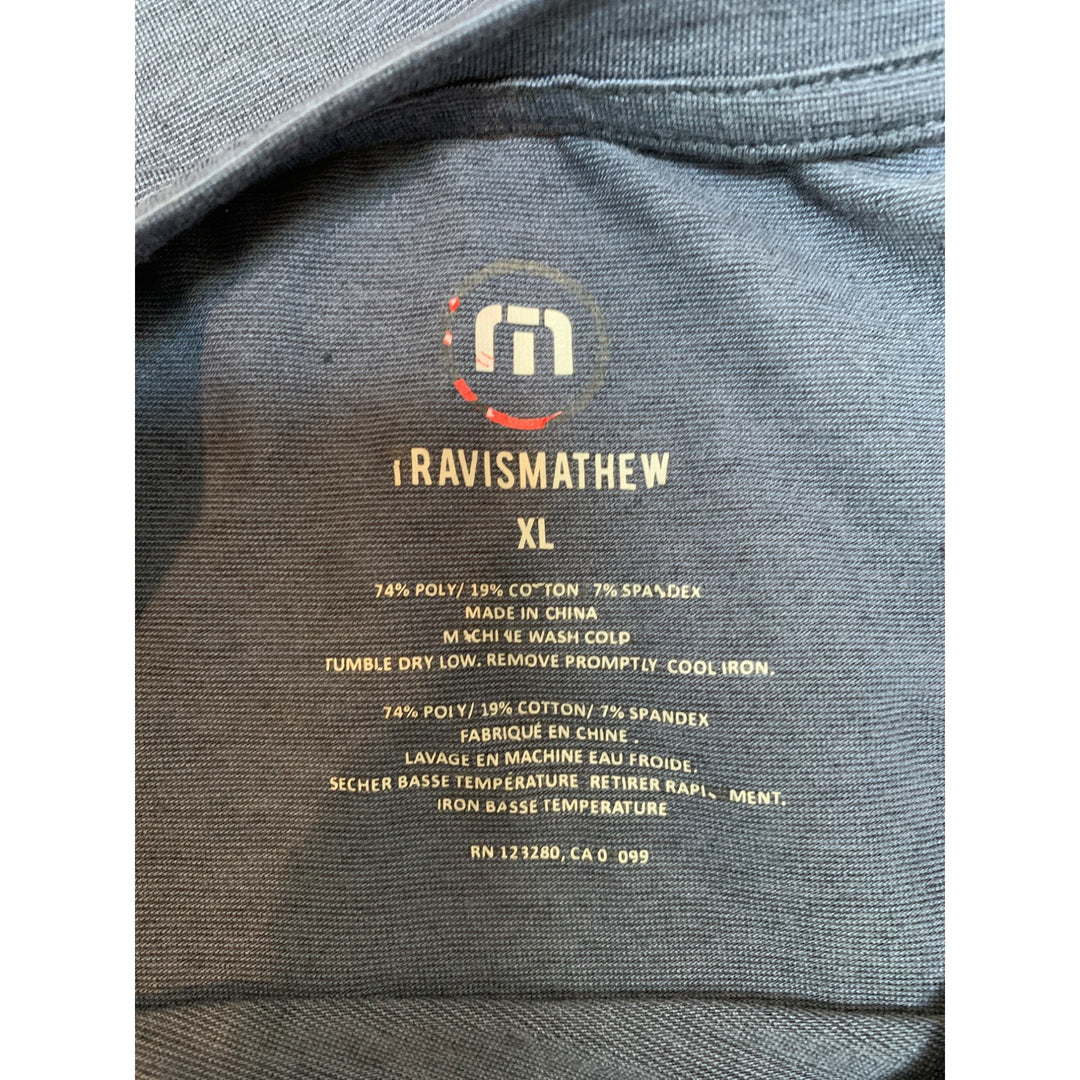 Travis Mathew Soft Slate V-Neck Comfort Tee Premium Casual Wear