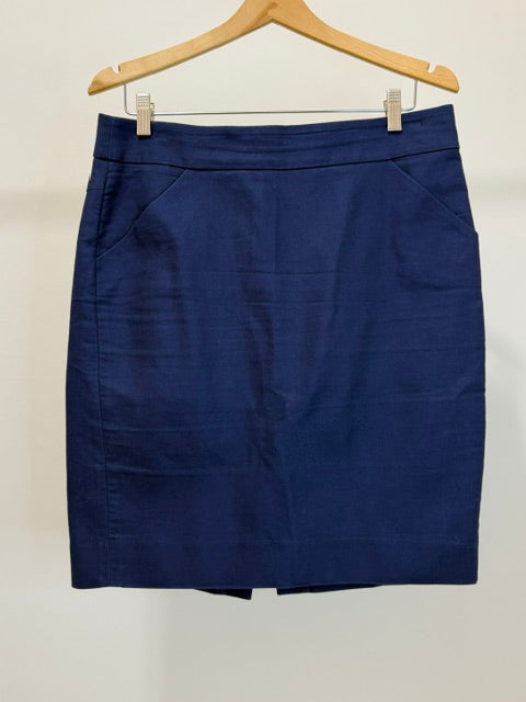 J.Crew “The Pencil Skirt” 100% Cotton – Navy – Sz10