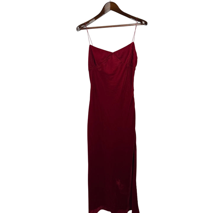 Women’s High Botany Medium Red Velvet Sleeveless Maxi Dress
