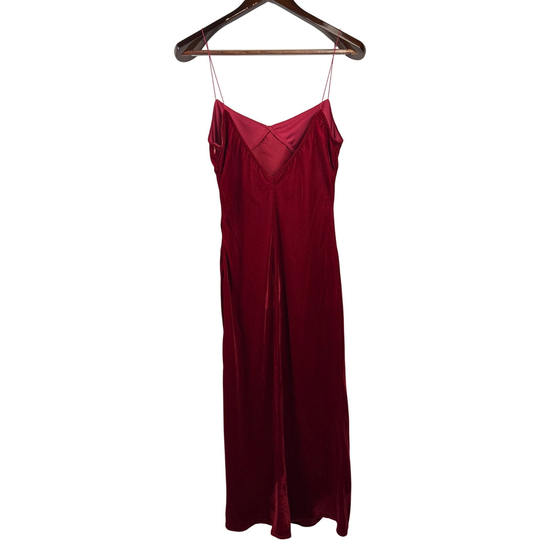 Women’s High Botany Medium Red Velvet Sleeveless Maxi Dress