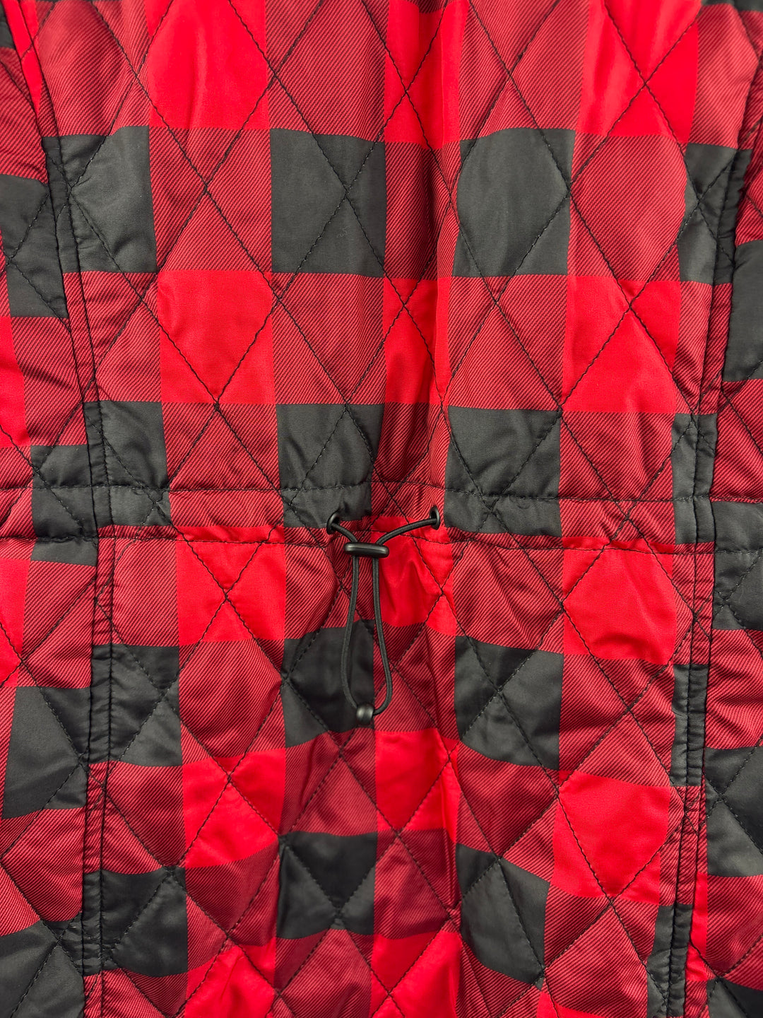 Women’s Relativity Small Red &amp; Black Plaid Puffer Vest