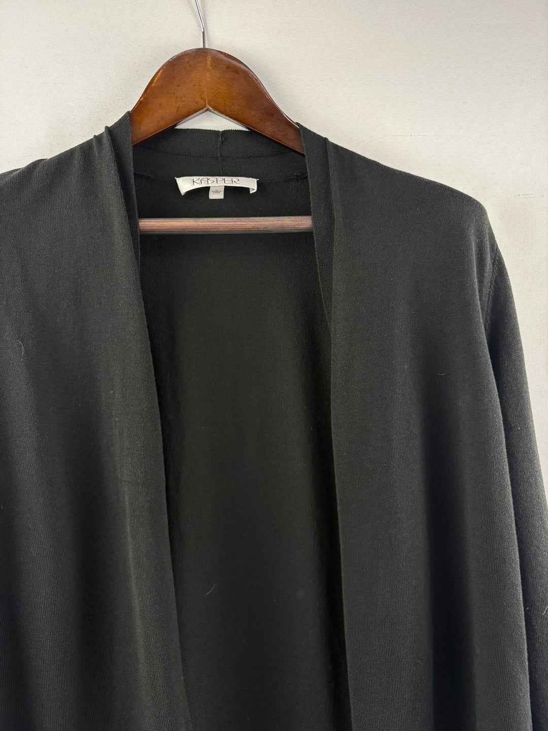 Women’s Kasper Large Black 3/4 Sleeve Cardigan