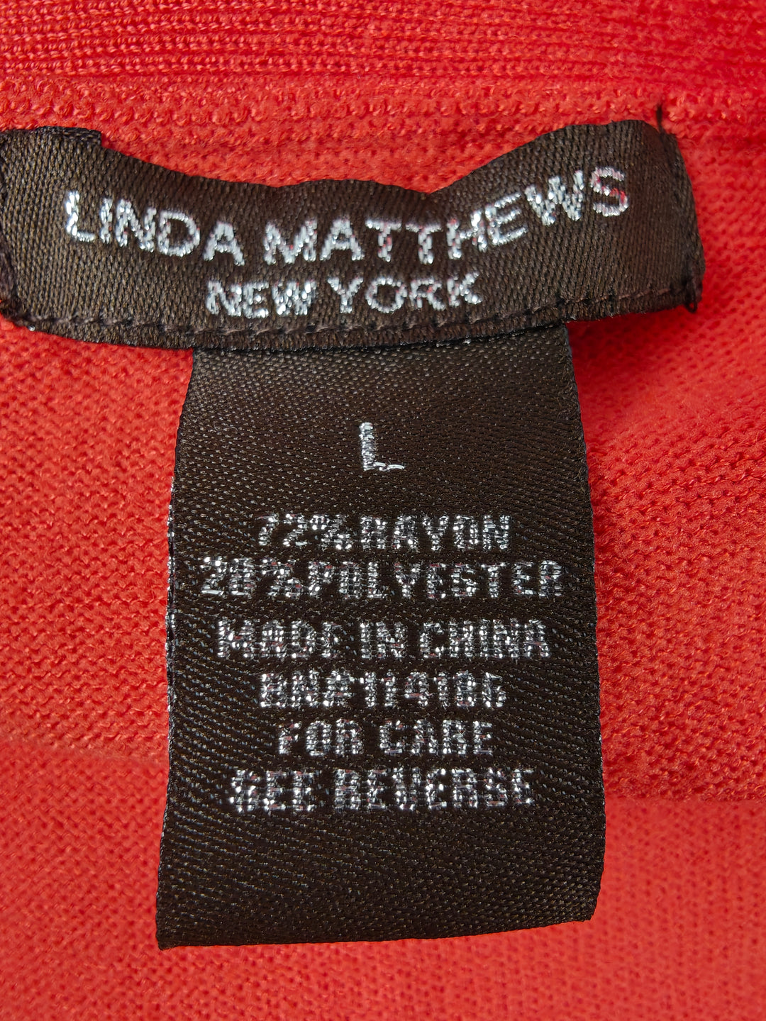Women Linda Matthews Cardigan Sweater Coral Large