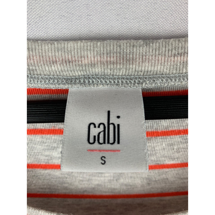 Cabi Womens Sleeveless Striped Tank Top S Red/Gray