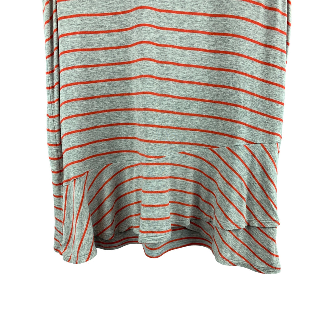Cabi Womens Sleeveless Striped Tank Top S Red/Gray