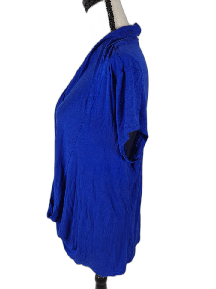 Women’s Free to Live Draped Wrap Top Royal Blue Size L