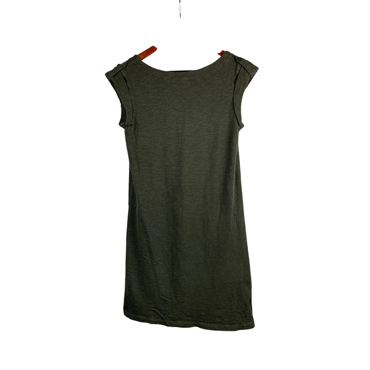 Merona Womens XS Olive Green Sleeveless Shift Dress 100% Cotton