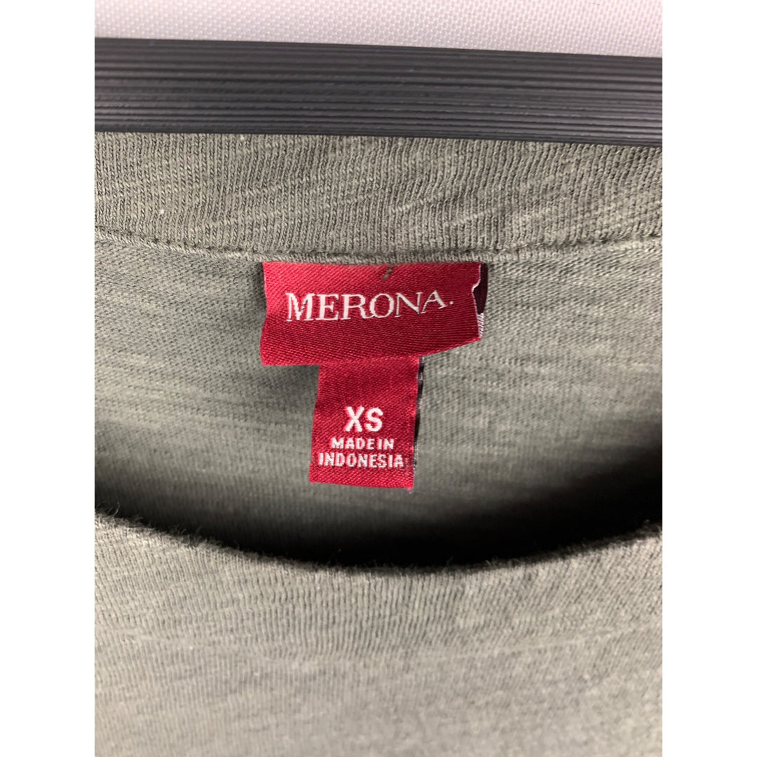 Merona Womens XS Olive Green Sleeveless Shift Dress 100% Cotton