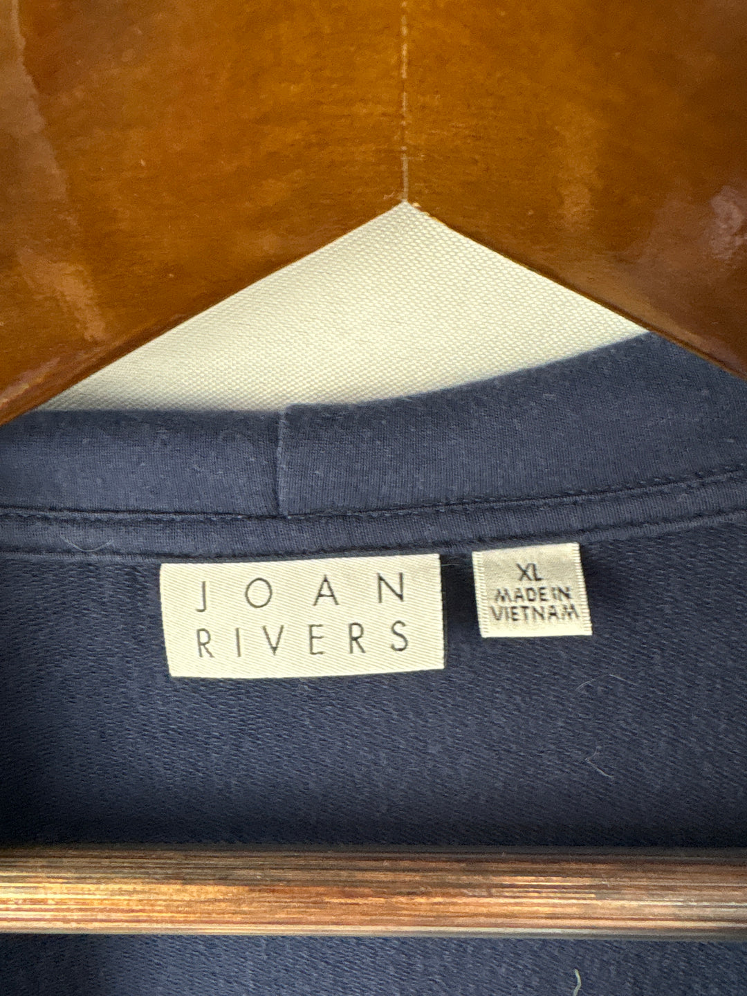 Women’s Joan Rivers XL Navy Blue V-Neck Hoodie