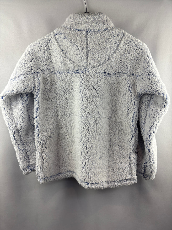 Women’s Blue Star Small Icy Blue Sherpa Pullover