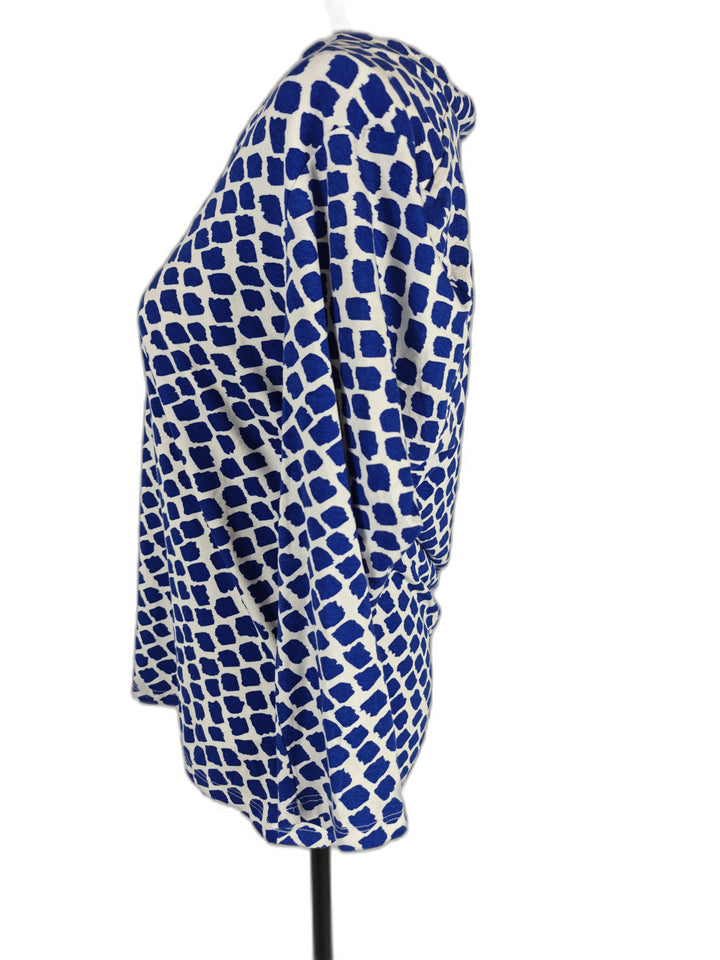 Womens Hobbs London Tunic Top Blue White Size L