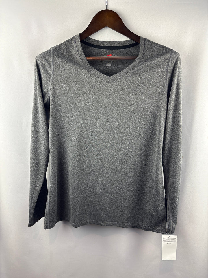 Women’s Hanes Sports Medium Heather Gray Long Sleeve Shirt