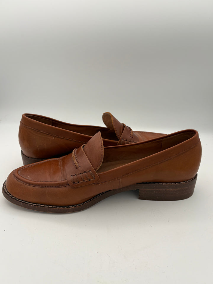 Women’s Madewell Size 8 Orangish Brown Leather Loafers