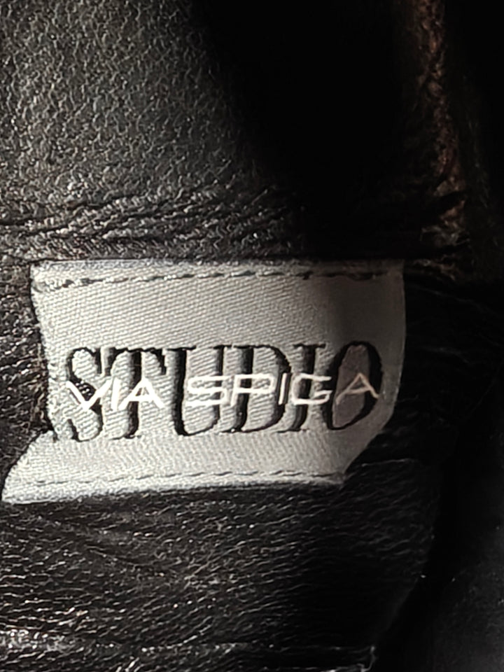 Women Via Spiga Mid Calf Boots Black Size 10