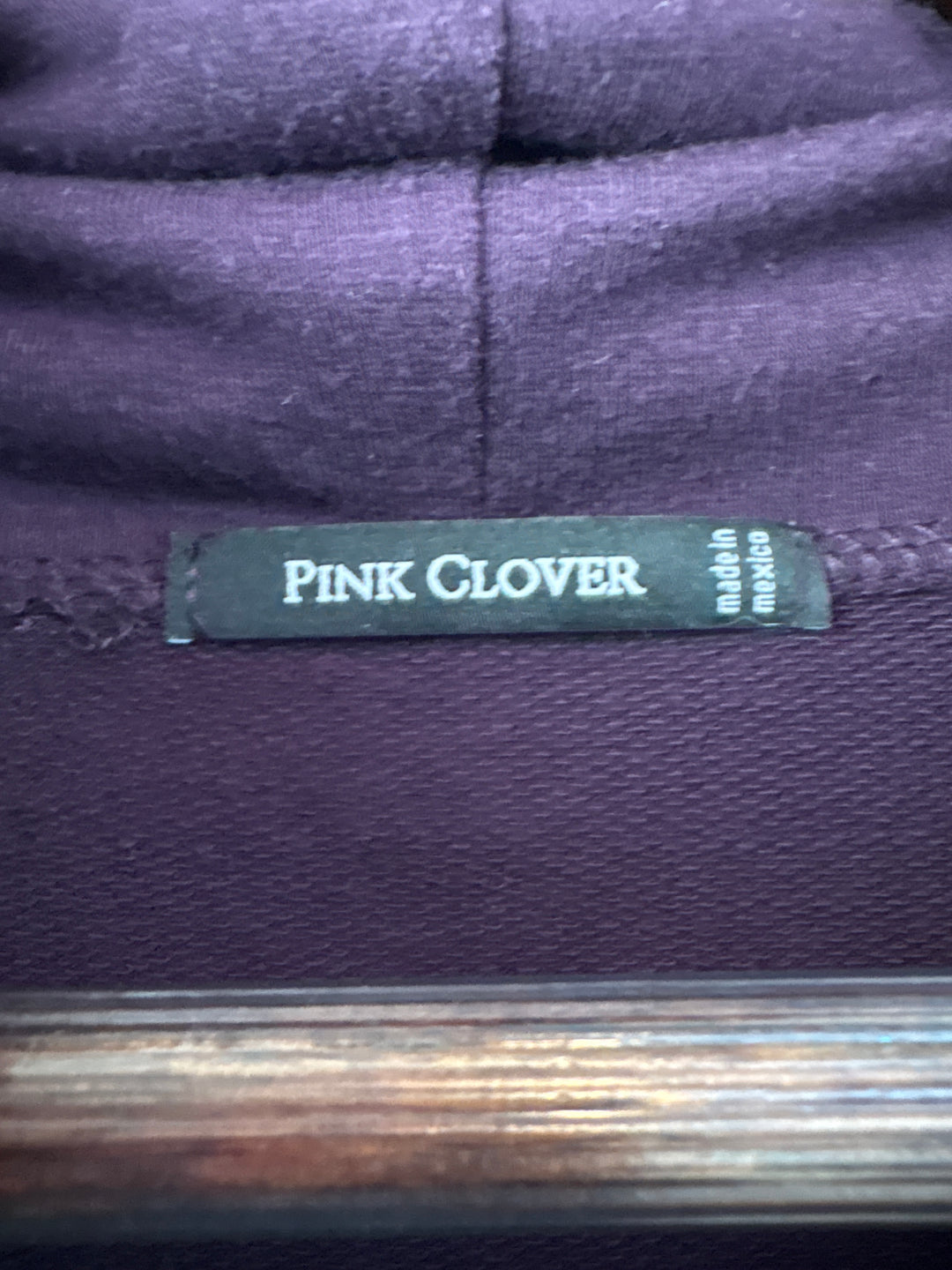 Women’s Pink Clover Small Purple Mockturtleneck Sweatshirt