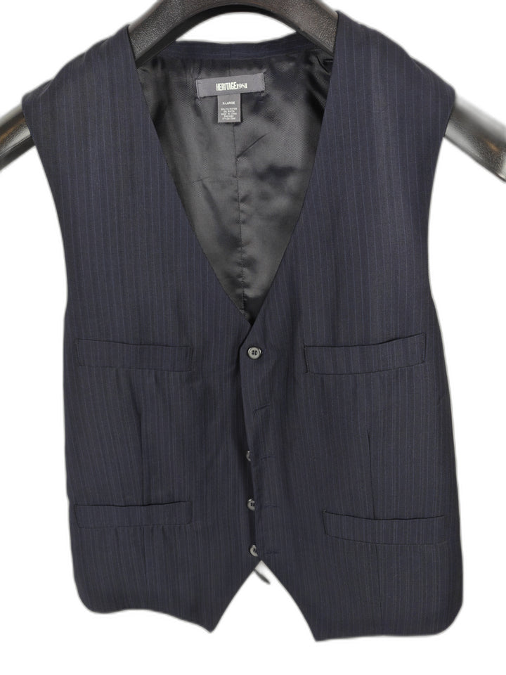 Men’s Heritage 1981 Pinstripe Suit Vest Navy Blue XL