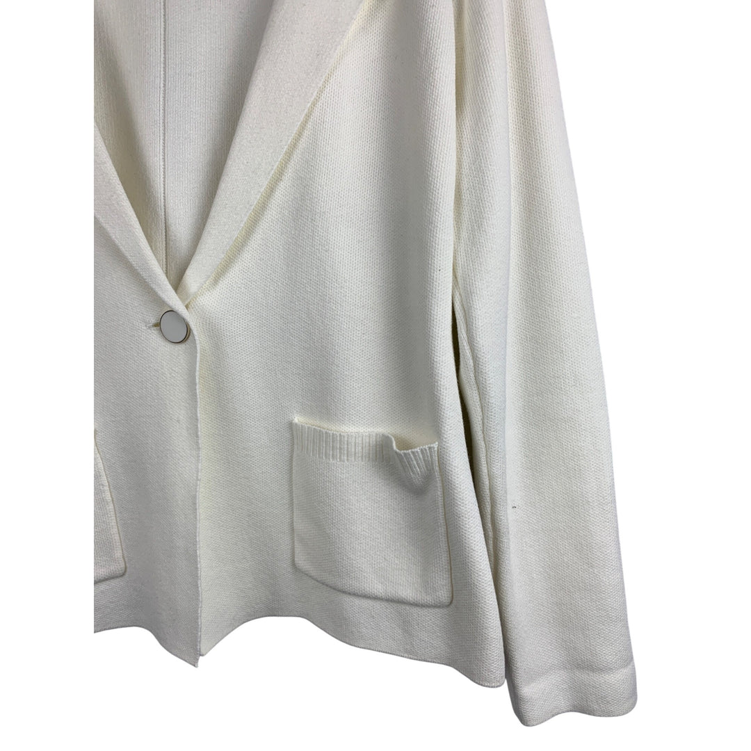 Jaclyn Smith Womens White Blazer Cardigan - Size S