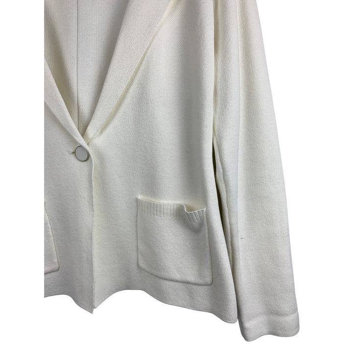 Jaclyn Smith Womens White Blazer Cardigan - Size S