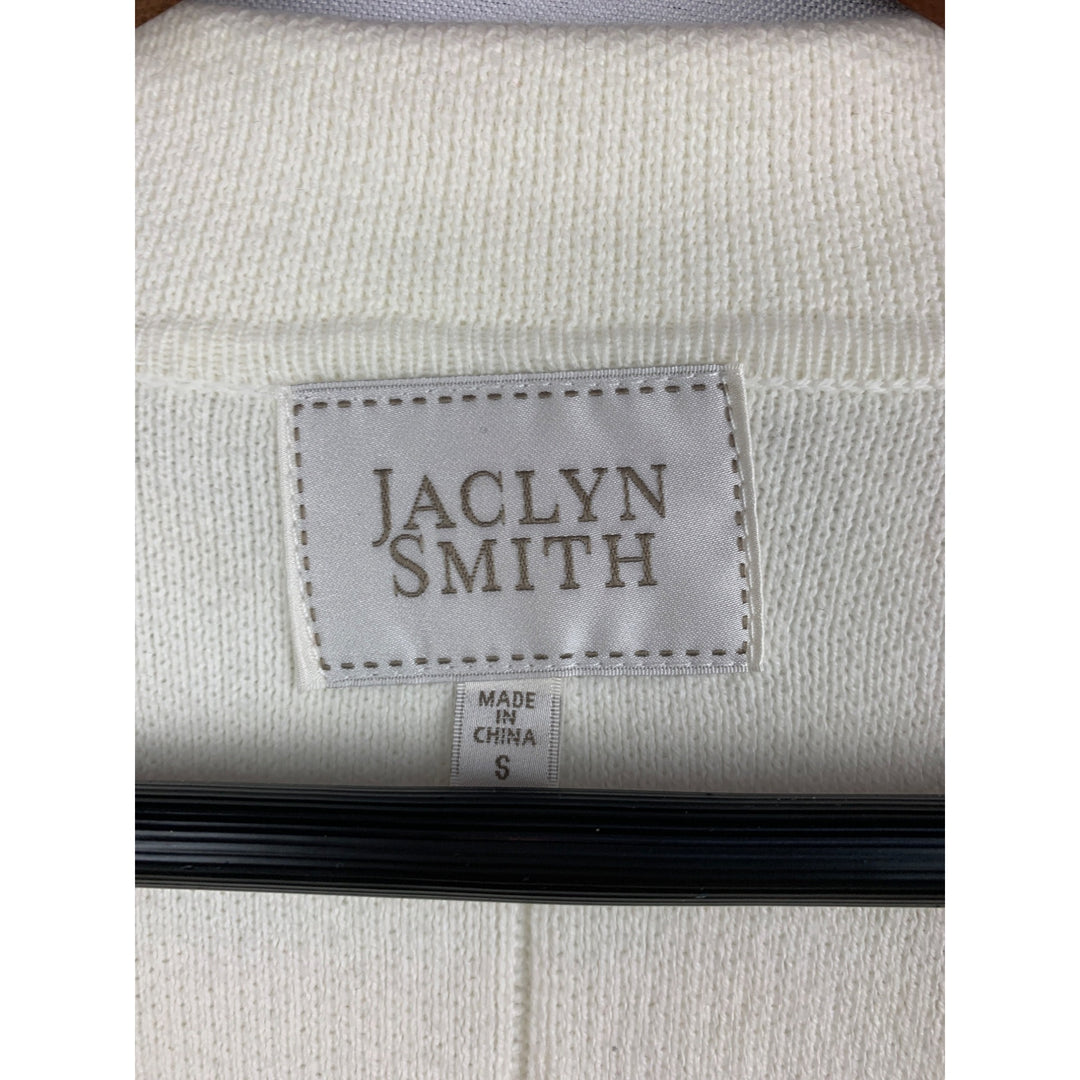 Jaclyn Smith Womens White Blazer Cardigan - Size S