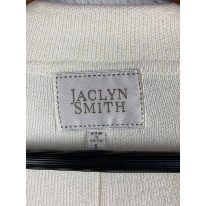 Jaclyn Smith Womens White Blazer Cardigan - Size S