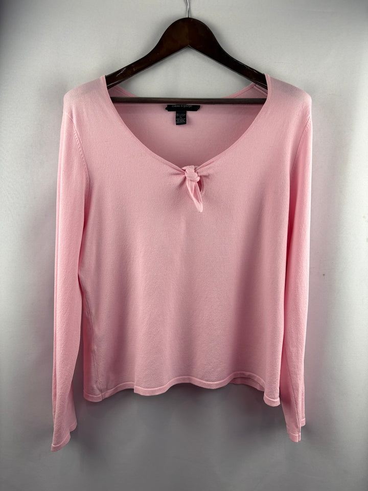Women’s Cable & Gauge XL Bubblegum Pink Long Sleeve Blouse