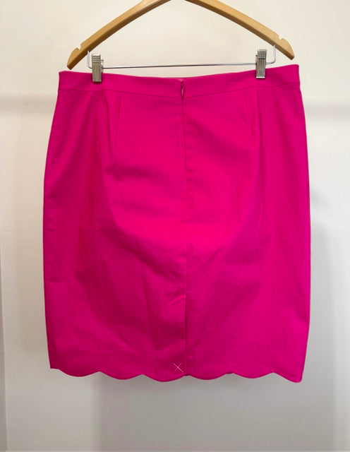 J.Crew Pink Scallop‑Edge Pencil Skirt Sz14 NWT