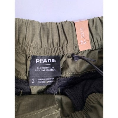 Women's PrAna *NWT* Cargo Green Shorts - Size 2
