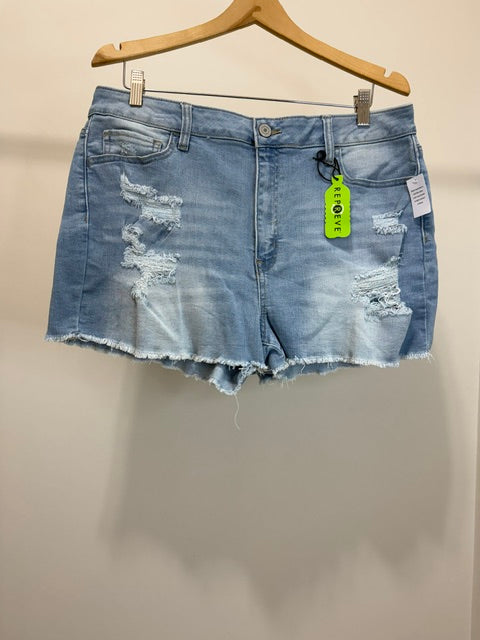 SO Curvy Shortie Jean Shorts Sz17/33W(NWT, Super High Rise)