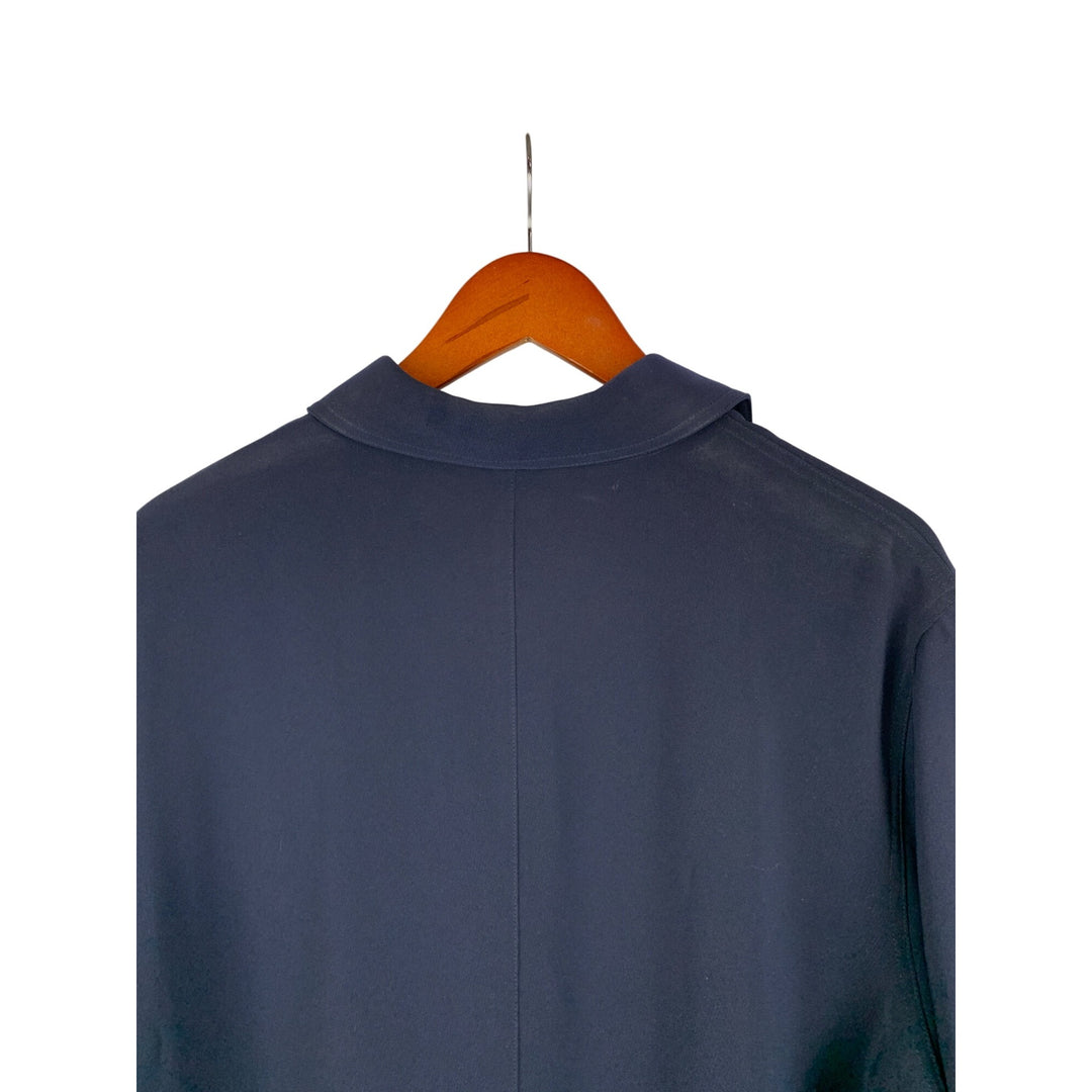 Chicos Womens Navy Button-Up Jacket Size 3 Polyester