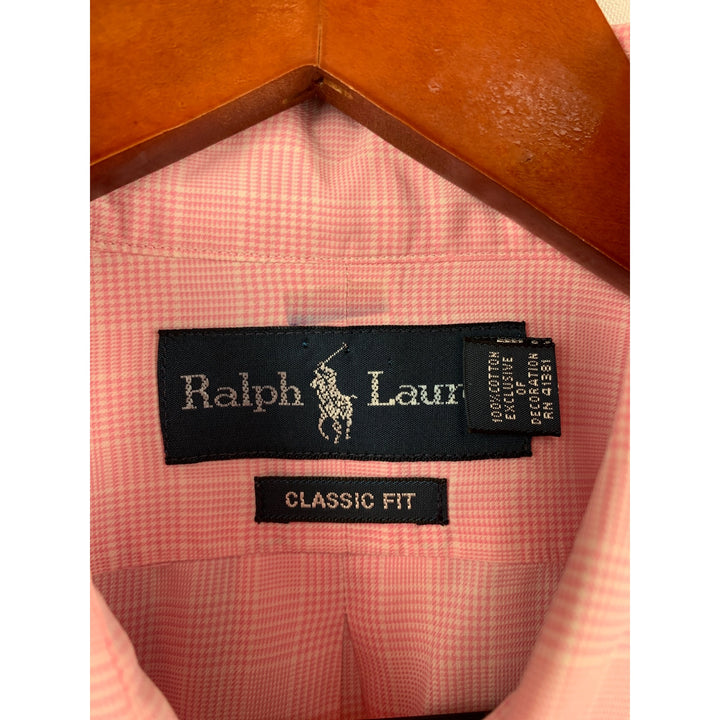 Ralph Lauren Mens Pink Classic Fit Button-Down Shirt