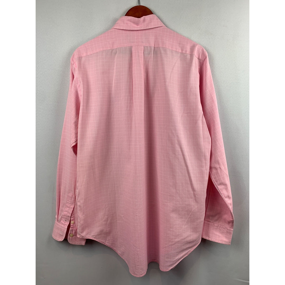 Ralph Lauren Mens Pink Classic Fit Button-Down Shirt