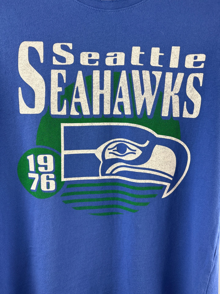 Women’s Junk Food Clothing Small Blue Seahawks T-Shirt