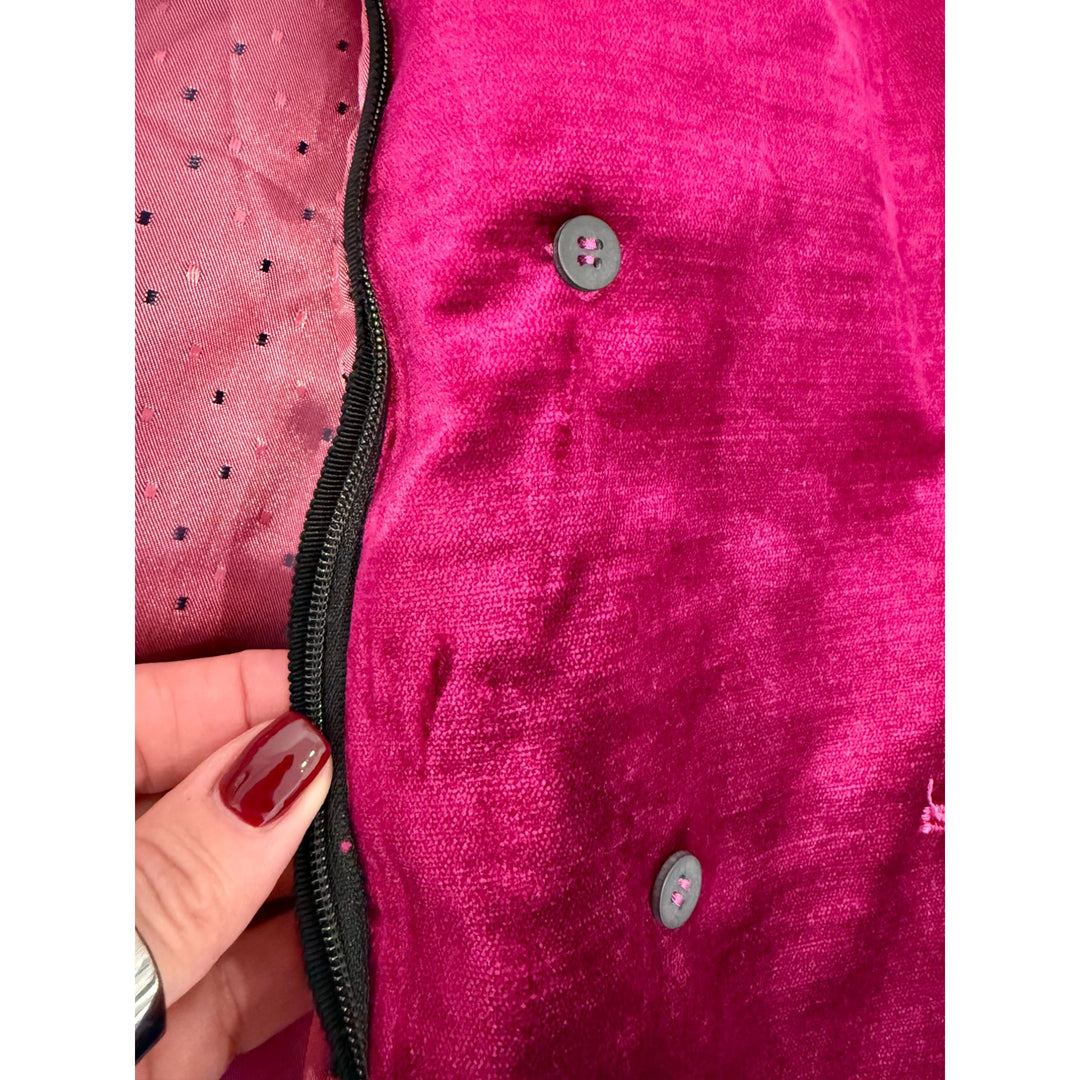 Veronica Beard Elam Dickey Velvet Crystal Blazer Fushia - Size 0