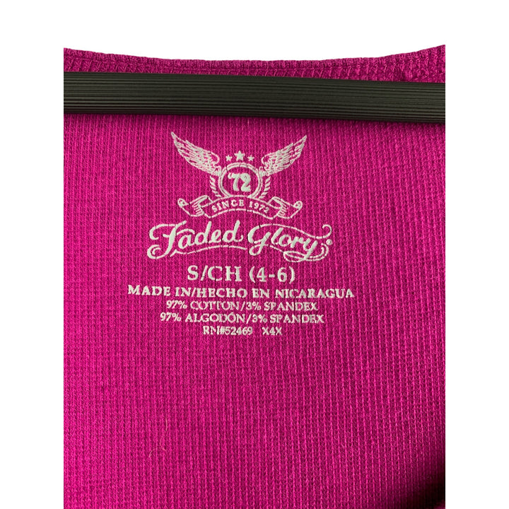 Faded Glory Womens Ribbed Fuchsia Tank Top S 97% Cotton 3% Spandex
