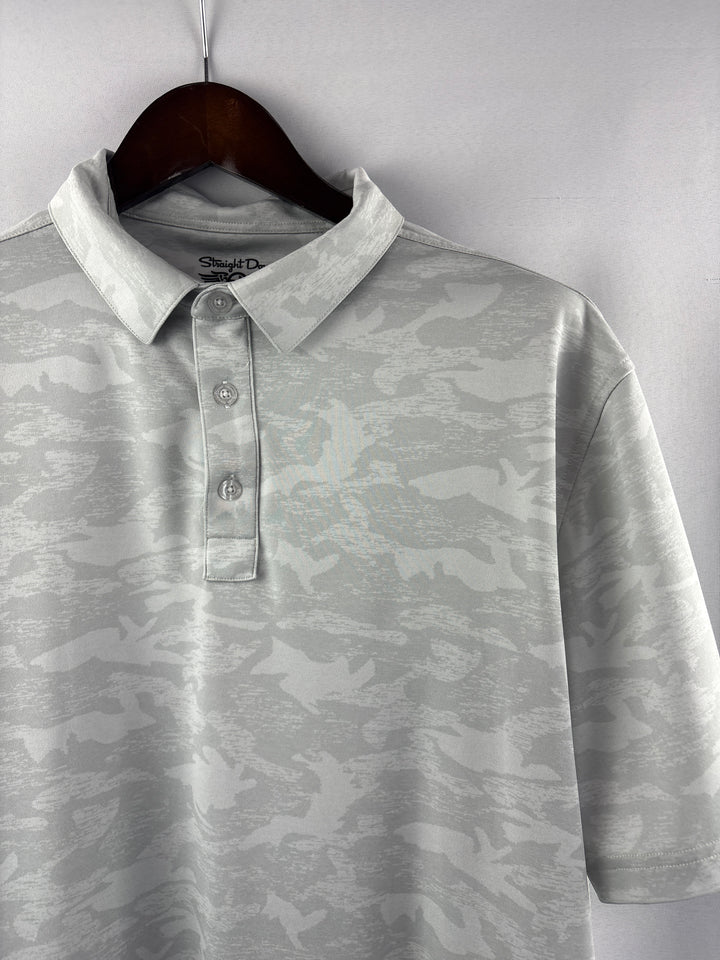 Men’s Straight Down XL Light Gray Camo Golf Polo