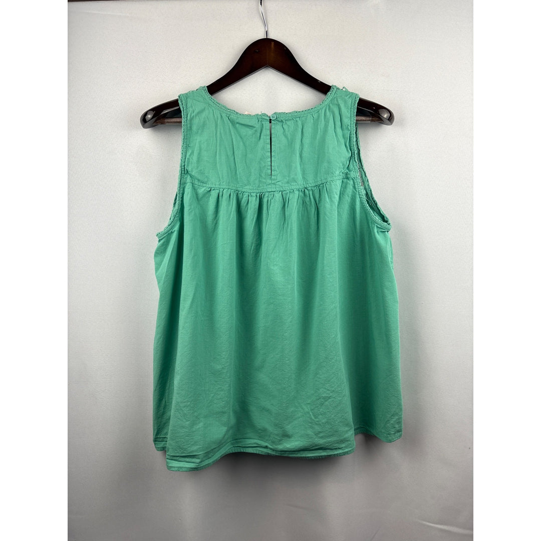 Women’s Knox Rose XXL Teal Tank Blouse w/ Lace Detailing