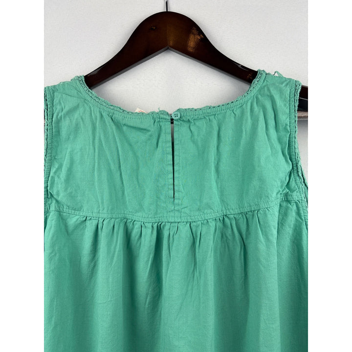 Women’s Knox Rose XXL Teal Tank Blouse w/ Lace Detailing