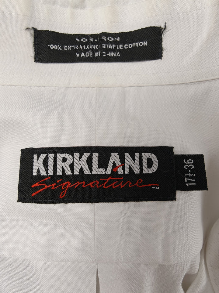 Men’s Kirkland Signature Dress Shirt White 17.5 36