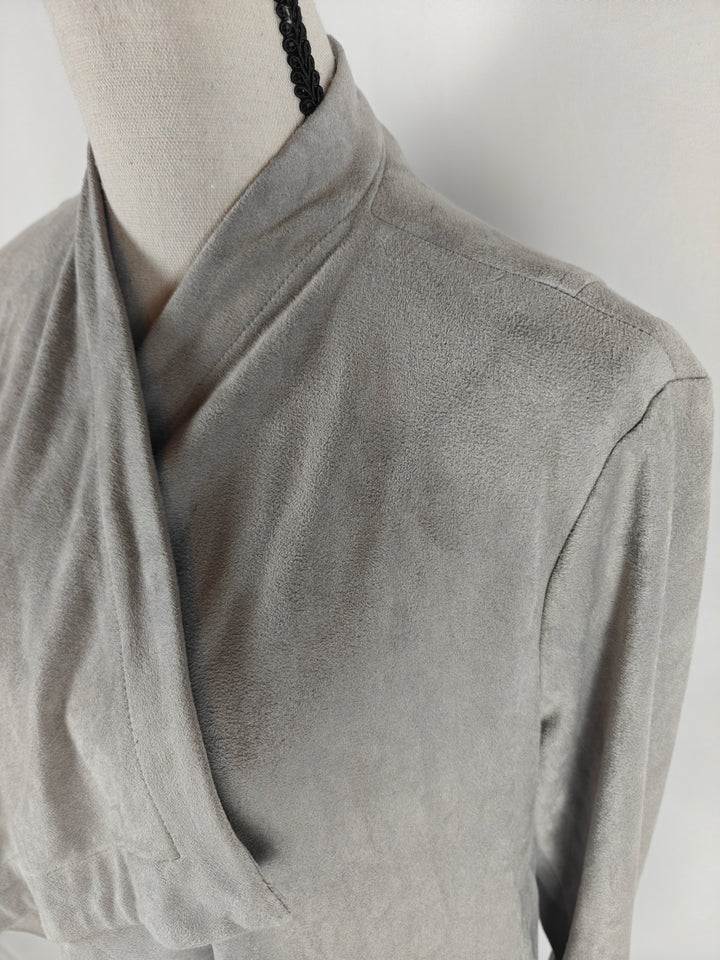 Women BB Dakota Faux Suede Jacket Gray Small