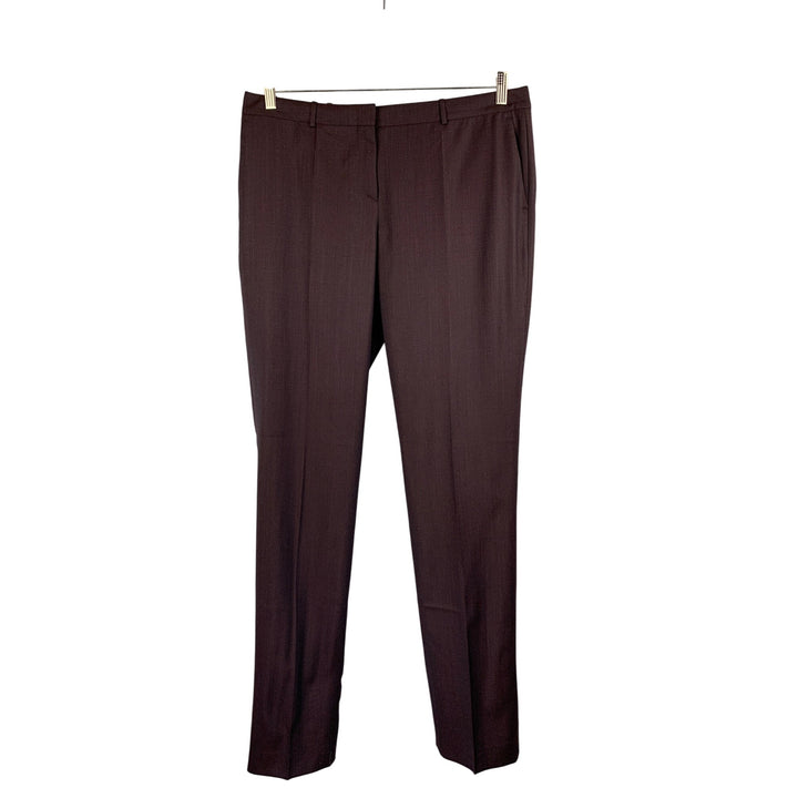 Hugo Boss Mens Dress Pants Burgundy Wool Blend Size 36 Classic Fit