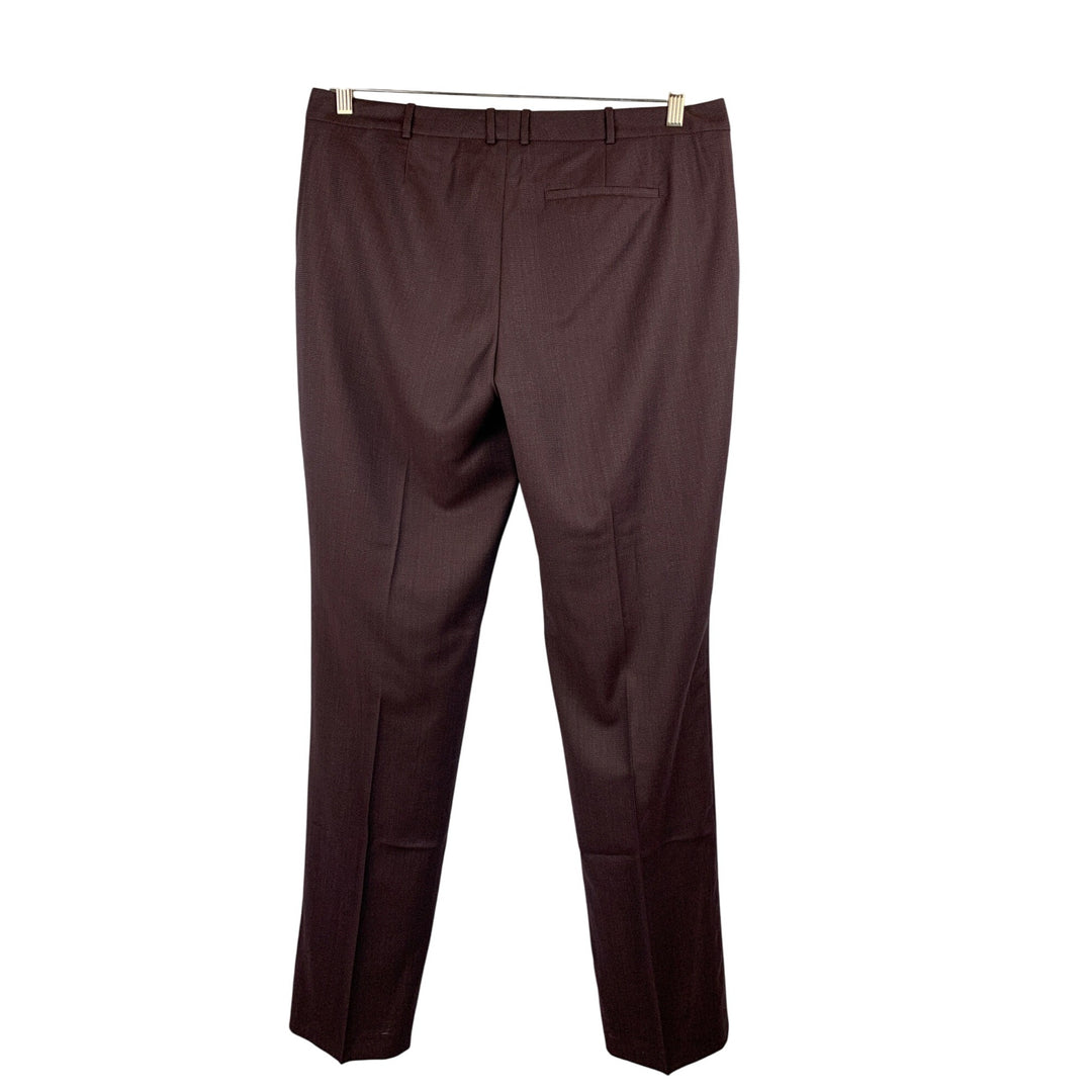 Hugo Boss Mens Dress Pants Burgundy Wool Blend Size 36 Classic Fit