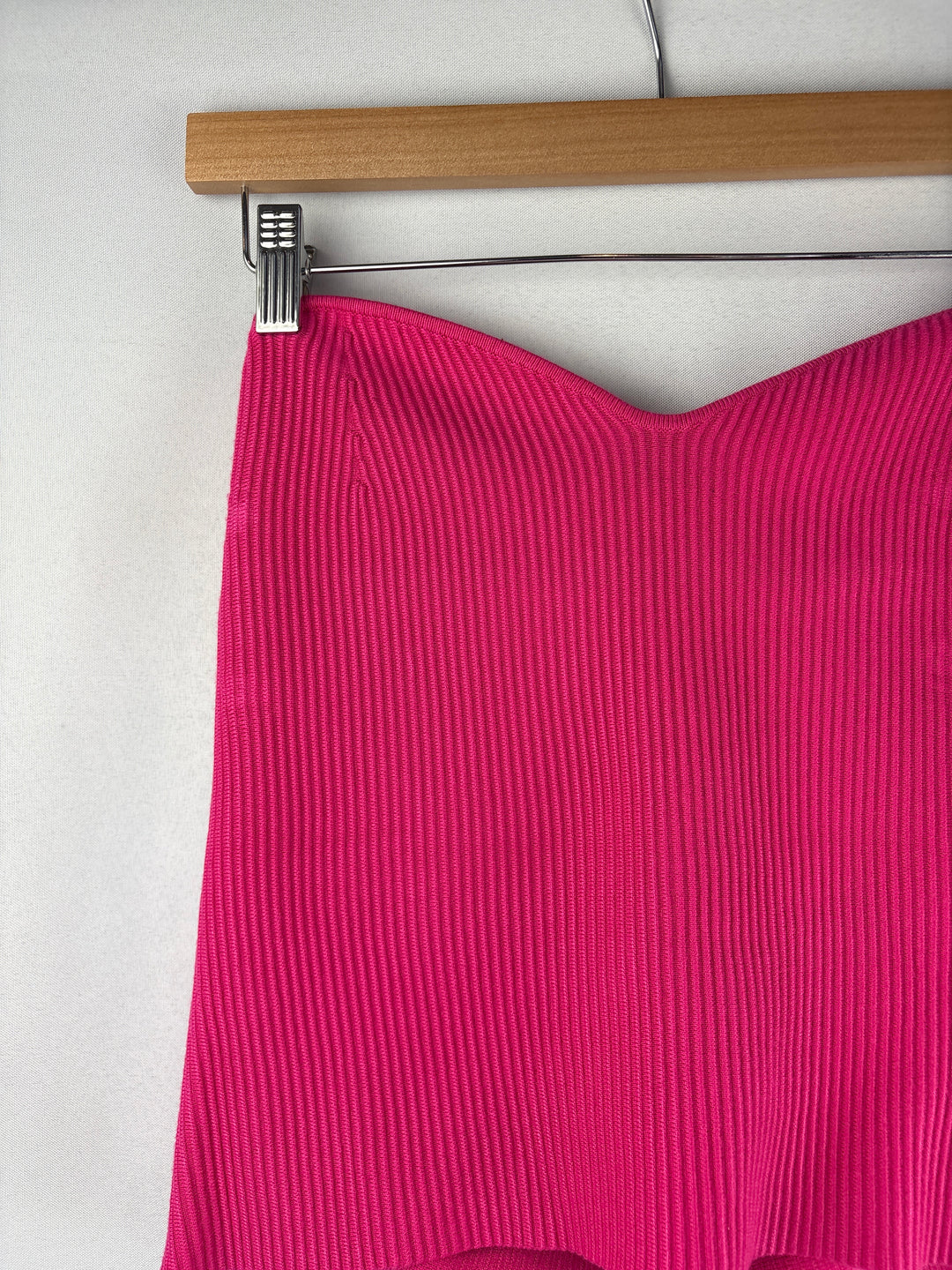 Women’s The Drop XL Hot Pink Ribbed Bandeau Top