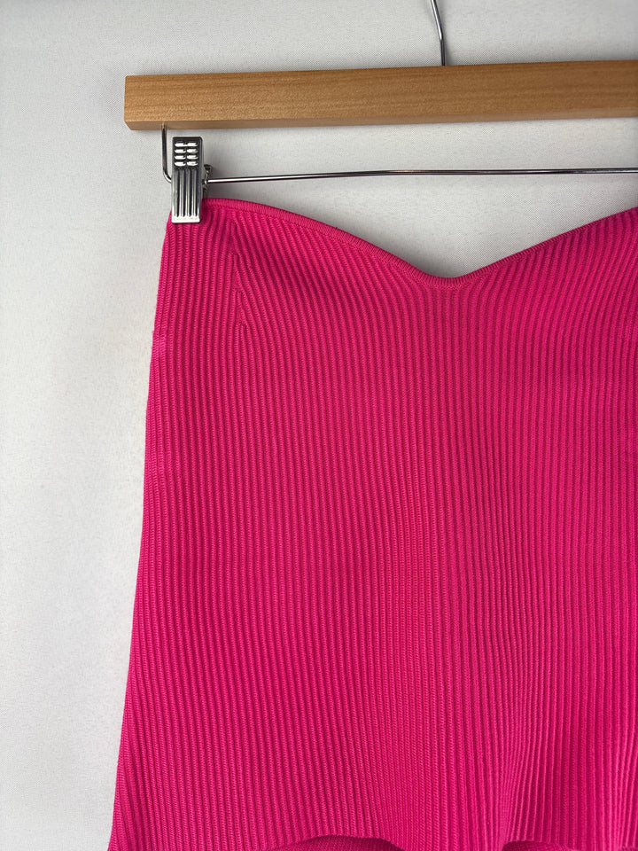Women’s The Drop XL Hot Pink Ribbed Bandeau Top
