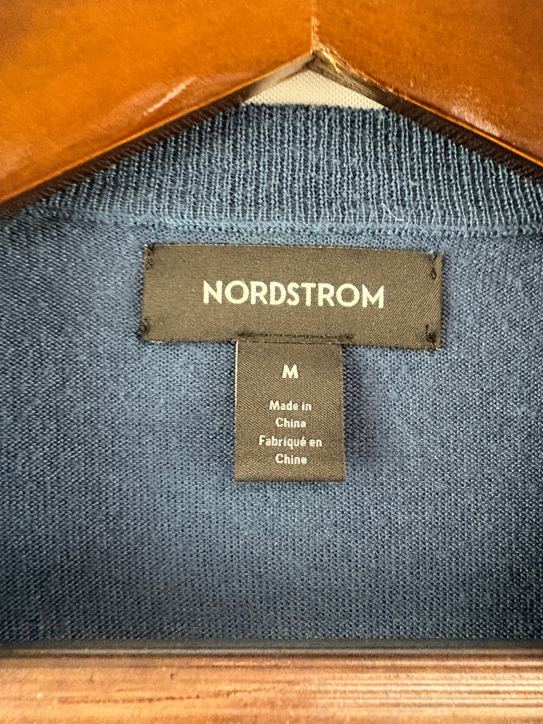 Women’s Nordstrom Medium Blue w/ White Stripes Crewneck Sweater