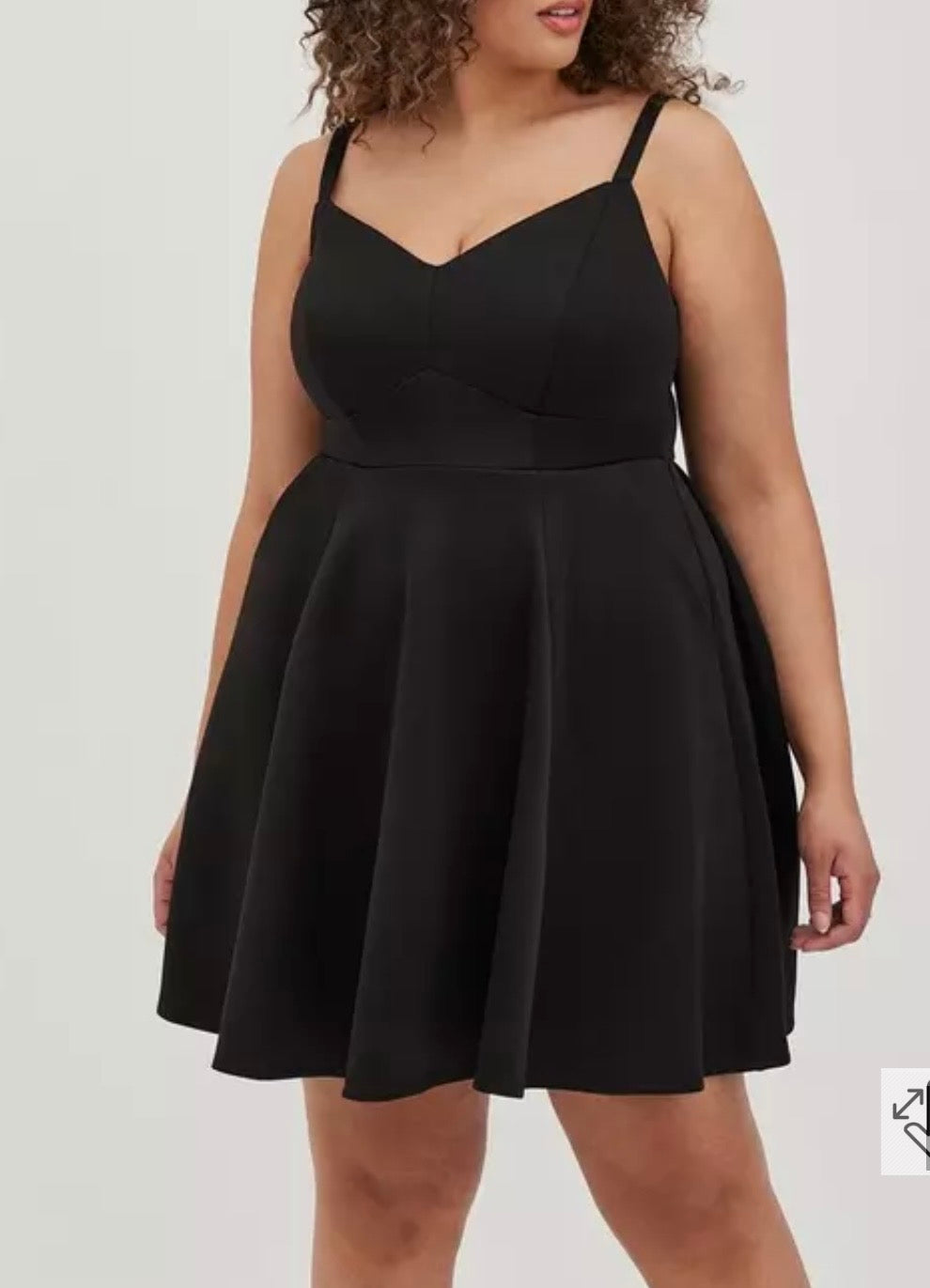 Torrid Mini Scuba Skater Dress Built In Shapewear Sz1/1X NWT
