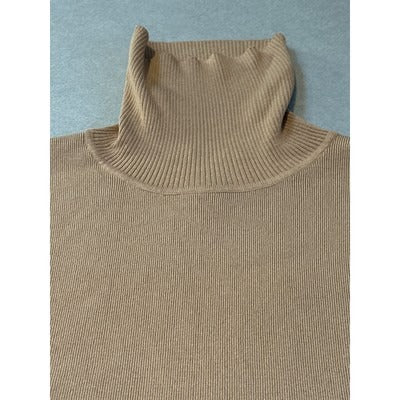 Louben Tan Ribbed Tank Top/Turtleneck lightweight material size L