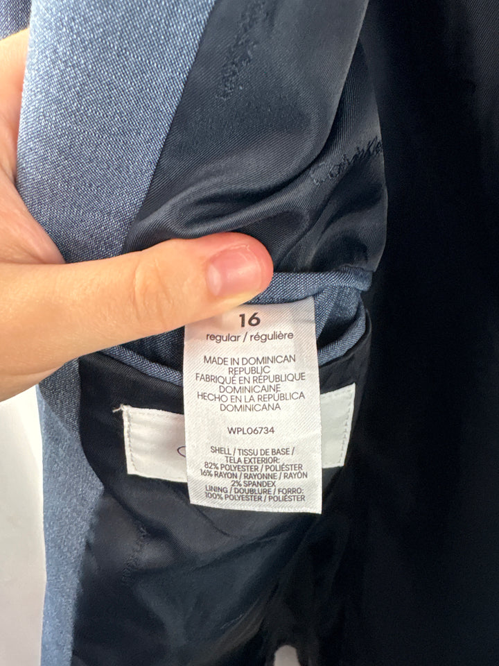 Men’s Calvin Klein Size 16 Grayish Blue Suit Jacket